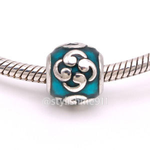 Authentic PANDORA Turquoise Comma Charm - 790491EN08